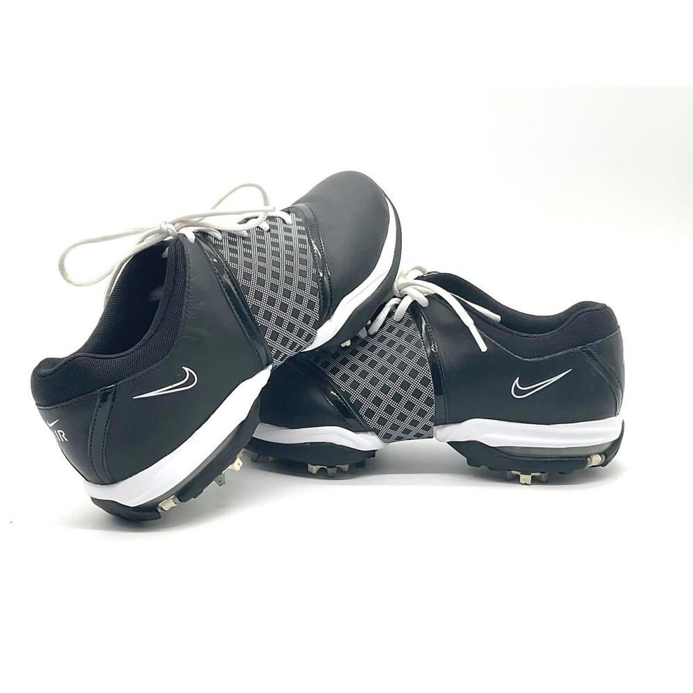 Nike Air Embellish Black Leather LaceUp Golf Shoes Women's 9 HARDLY WORN!